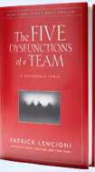 Cover of the book, The Five Dysfunctions of a Team, by Patrick Lencioni